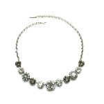 Necklace By Mariana Woman Black Diamond and Moonlight Round Swarovski Crystals