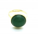 Mariana Ring Beautiful Round Shape Green Aventurine Mineral My Treasures Coll. - Image 3
