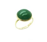 Mariana Ring Beautiful Round Shape Green Aventurine Mineral My Treasures Coll. - Image 2