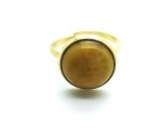 Mariana Ring Beautiful Round Shape Yellow Jasper Mineral My Treasures Coll. - Image 3
