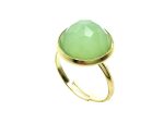Mariana Ring Beautiful Round Shape Green Quartz Mineral - Image 2