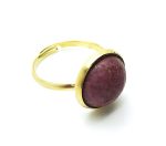 Mariana Ring Beautiful Round Shape Rhodonite Mineral My Treasures Coll. - Image 2