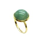 Mariana Ring Beautiful Round Shape Aquamarine Mineral My Treasures Coll.