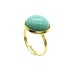 Mariana Ring Beautiful Round Shape Amazonite Mieral My Reasures Coll.