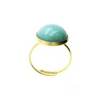 Mariana Ring Beautiful Round Shape Amazonite Mieral My Reasures Coll. - Image 3