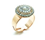 Mariana Ring Beautiful Round Shape Clear, Honey & White Swarovski Crystals