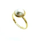 Ring By Mariana Woman Beautiful Round Shape Pearl Swarovski Crystal
