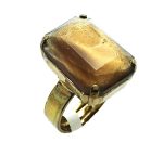 Mariana Ring Beautiful Rectungle Shape Brown Swarovski Crystal - Image 3