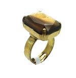 Mariana Ring Beautiful Rectungle Shape Brown Swarovski Crystal - Image 2