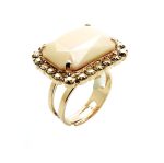 Mariana Ring Riverstone Rectangle shape Cream Swarovski Crystal