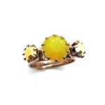 Mariana Ring Rutilated Yellow Quartz Mineral & Crystal Rose Gold Swarovski Crystal - Image 3