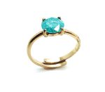 Mariana Ring Beautiful Round Shape Light Blue Swarovski Crystal My Treasures Coll. - Image 3
