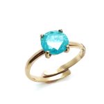 Mariana Ring Beautiful Round Shape Light Blue Swarovski Crystal My Treasures Coll. - Image 2