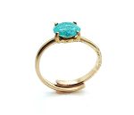 Mariana Ring Beautiful Round Shape Light Blue Swarovski Crystal My Treasures Coll.