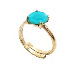 Mariana Ring Round Shape Light Blue Swarovski Crystal Mu Treasures Coll. - Image 3