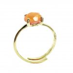 Mariana Ring Beautiful Round Shape Orange Swarovski Crystal - Image 3