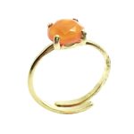 Mariana Ring Beautiful Round Shape Orange Swarovski Crystal