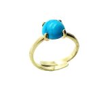 Mariana Ring Beautiful Round Shape Howlite Turqoise Mineral My Treasures Coll. - Image 3