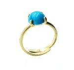 Mariana Ring Beautiful Round Shape Howlite Turqoise Mineral My Treasures Coll. - Image 2