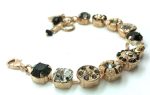 Bracelet By Mariana Woman Beautiful Jet and Moonlight Swarovski Crystals - Image 3