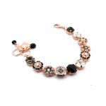 Bracelet By Mariana Woman Beautiful Jet and Moonlight Swarovski Crystals - Image 3