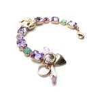 Mariana Bracelet Levander Dragon Shape & Violet Austrian Crystals Botanica Coll. - Image 3