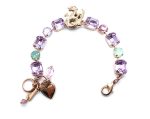 Mariana Bracelet Levander Dragon Shape & Violet Austrian Crystals Botanica Coll.