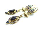 Mariana Earrings Blue Agate & Swarovski Crystals Electra Odyssey Coll. - Image 2