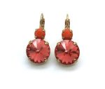 Earrings By Mariana Woman Padparadscha and Orange Swarovski Crystal - Image 3