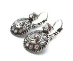 Earrings By Mariana Inspiration Coll. Clear Flower Swarovski Crystals - Image 2