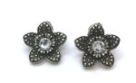 Mariana Earrings Flower Shape & Clear Swarovski Crystal On A Clear Day Inspiration Coll. - Image 2