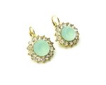 Earrings By Mariana Woman Beautiful Light Sapphire and Chrysolite Swarovski Crystals - Image 3