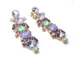 Mariana Earrings Levander Botanica Collection Violet & Purple Crystal Swarovski - Image 3
