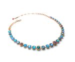 Mariana Necklace Blue Austrian Crystals & Flower Bird Of Paradise Botanica Coll. - Image 2