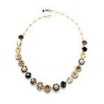Necklace By Mariana Woman Black Diamond and Moonlight Swarovski Crystals -RG