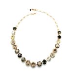 Necklace By Mariana Woman Black Diamond and Moonlight Swarovski Crystals -RG
