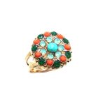 Ring By Mariana Woman Amazonite Agat Ruby and Turquoise Minerals - Image 3