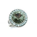 Mariana Ring Martini Round Shape Black Diamond Austrian Crystal Cocktail Hour Coll. - Image 2