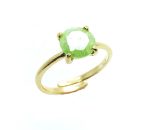 Mariana Ring Beautiful Round Shape Green Zircon Swarovski Crystal St.martin Caribbean Life Coll. - Image 3
