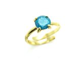 Mariana Ring Round Shape Light Blue Swarovski Crystal St. Martin Caribbean Life Coll. - Image 2