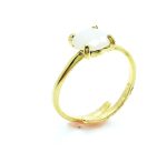 Mariana Ring Beautiful Round Shape White Swarovski Crystal St.martin Caribbean Life Coll.