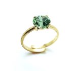 Mariana Ring Beautiful Round Shape Chrysolite Swarovski Crystal - Image 2