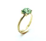 Mariana Ring Beautiful Round Shape Chrysolite Swarovski Crystal - Image 3