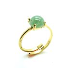 Mariana Ring Moondance Round Shape Green Aventurine Mineral Songbook Coll.