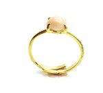 Mariana Ring Beautiful Round Shape Adventurin Mineral Pink Moondance Songbook Coll.