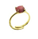 Mariana Ring Beautiful Round Shape Rhodonite Stone Moondance Songbook Coll. - Image 2