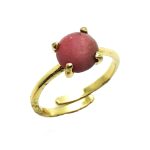 Mariana Ring Beautiful Round Shape Rhodonite Stone Moondance Songbook Coll. - Image 3
