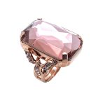 Ring By Mariana My Treasures Coll. Emerald Shape Vintage Rose Swarovski Crystals - Image 3