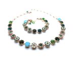 Mariana Jewelry Set Bracelet & Necklace Flower Shape Austrian Crystals Ivy Botanica Coll.