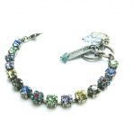 Mariana Bracelet Beautiful Blue, Violet, Sapphire, Siam, Chrysolite, Black diamond, Jonquil Austrian Crystals Gaea Odyssey Coll.